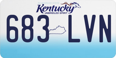 KY license plate 683LVN