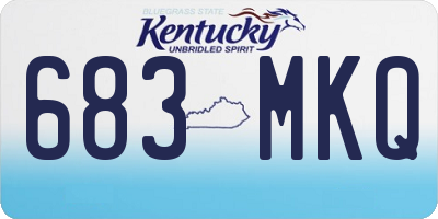 KY license plate 683MKQ