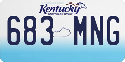 KY license plate 683MNG