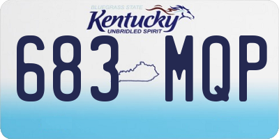 KY license plate 683MQP