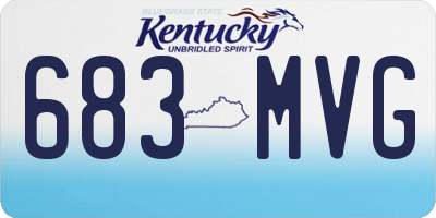 KY license plate 683MVG