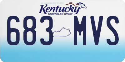 KY license plate 683MVS