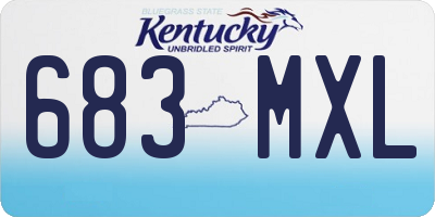KY license plate 683MXL