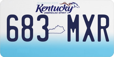 KY license plate 683MXR