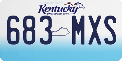 KY license plate 683MXS