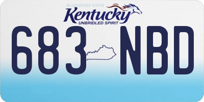 KY license plate 683NBD