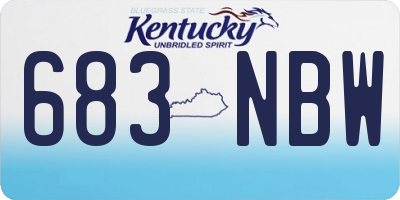 KY license plate 683NBW