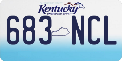KY license plate 683NCL