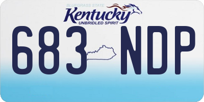 KY license plate 683NDP