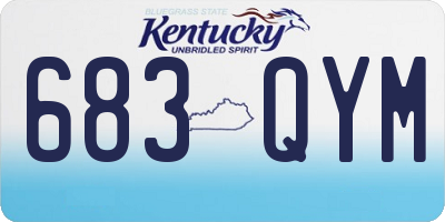 KY license plate 683QYM