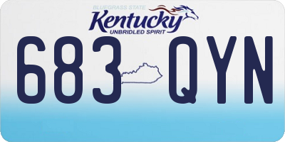 KY license plate 683QYN