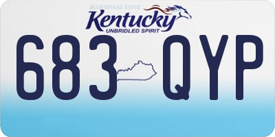 KY license plate 683QYP