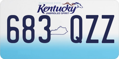 KY license plate 683QZZ