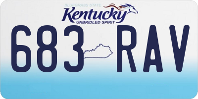 KY license plate 683RAV