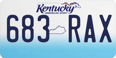 KY license plate 683RAX