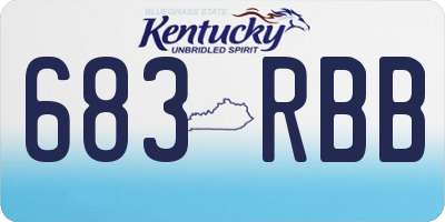 KY license plate 683RBB