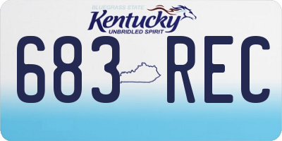 KY license plate 683REC