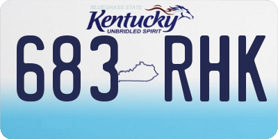 KY license plate 683RHK