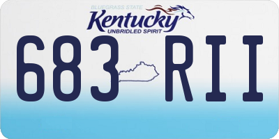 KY license plate 683RII