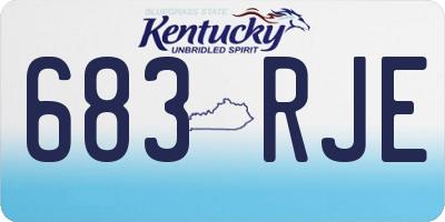 KY license plate 683RJE