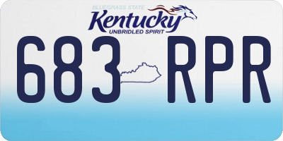 KY license plate 683RPR