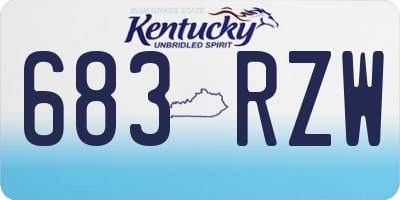 KY license plate 683RZW