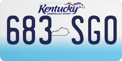 KY license plate 683SGO