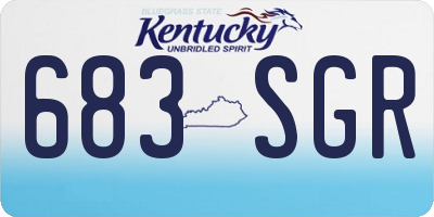 KY license plate 683SGR