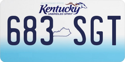 KY license plate 683SGT
