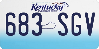 KY license plate 683SGV
