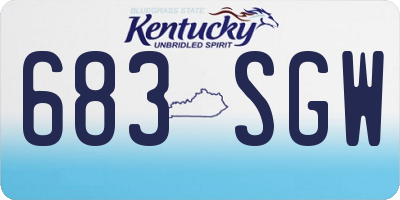 KY license plate 683SGW