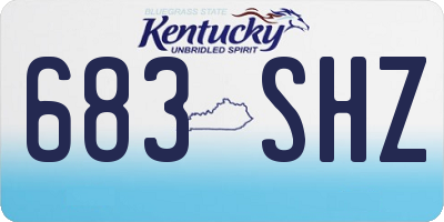 KY license plate 683SHZ