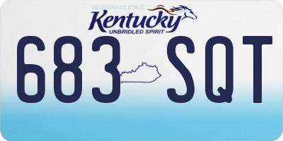 KY license plate 683SQT
