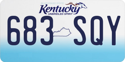KY license plate 683SQY
