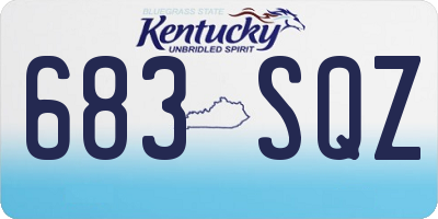 KY license plate 683SQZ