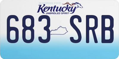 KY license plate 683SRB
