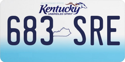 KY license plate 683SRE