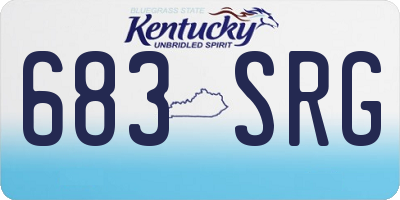 KY license plate 683SRG