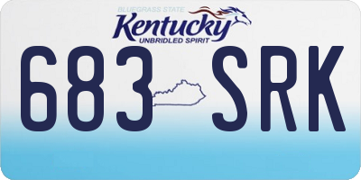 KY license plate 683SRK