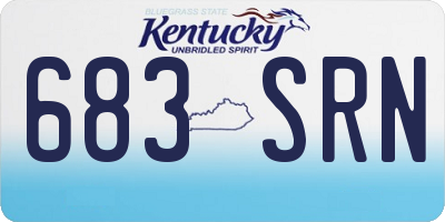 KY license plate 683SRN