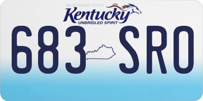 KY license plate 683SRO