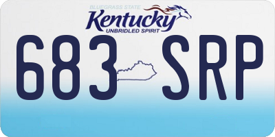 KY license plate 683SRP