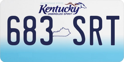 KY license plate 683SRT
