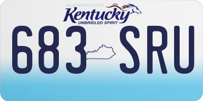 KY license plate 683SRU