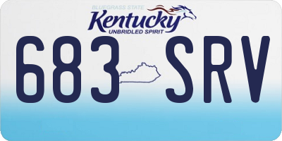 KY license plate 683SRV
