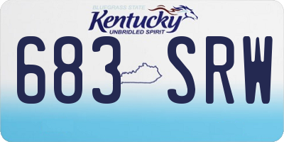 KY license plate 683SRW