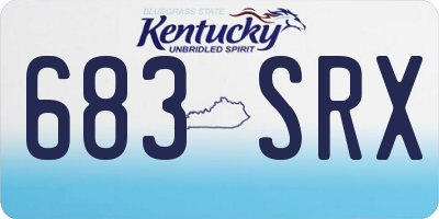 KY license plate 683SRX