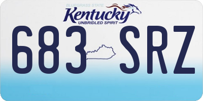 KY license plate 683SRZ