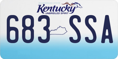 KY license plate 683SSA