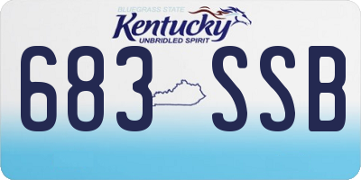 KY license plate 683SSB